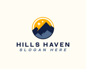 Mountain Sunset Travel logo design