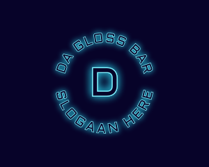 Blue Neon Badge logo design