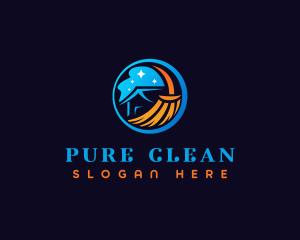 Home Cleaning Sanitation logo design