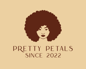 Afro Woman Hair Salon  logo design