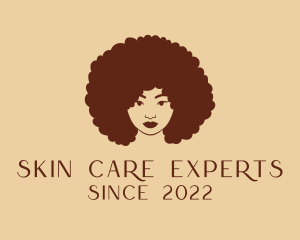 Afro Woman Hair Salon  logo design