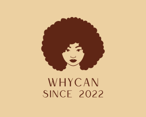 Lady - Afro Woman Hair Salon logo design