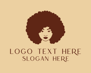 Afro Woman Hair Salon  Logo