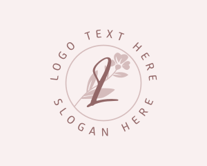 Elegant - Floral Beauty Cosmetics logo design
