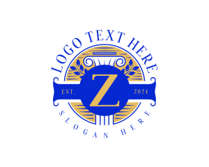 Column - Greek Zeta Pillar logo design