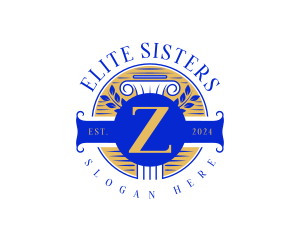 Sorority - Greek Zeta Pillar logo design