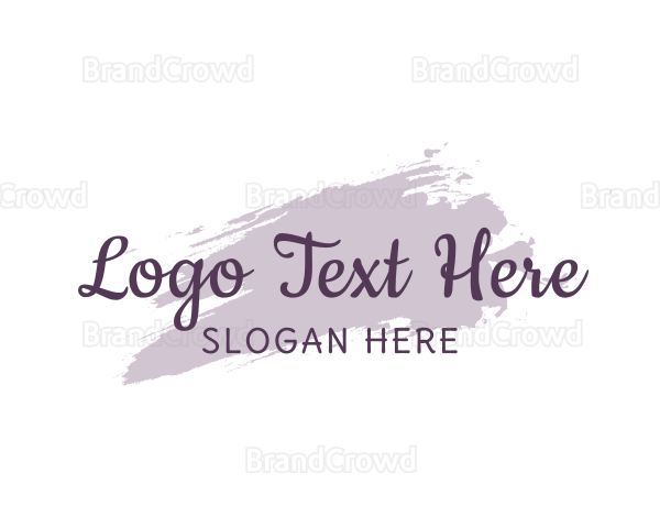 Watercolor Texture Wordmark Logo
