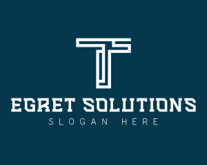 Digital Technology Letter T logo design