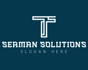 Digital Technology Letter T logo design