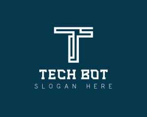 Digital Technology Letter T logo design