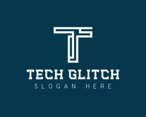 Digital Technology Letter T logo design