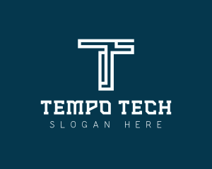 Digital Technology Letter T logo design