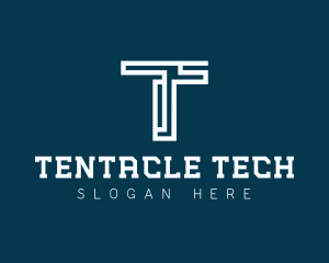 Digital Technology Letter T logo design