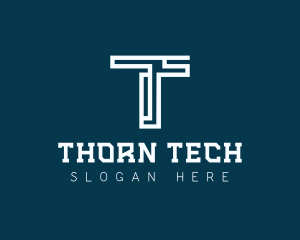 Digital Technology Letter T logo design