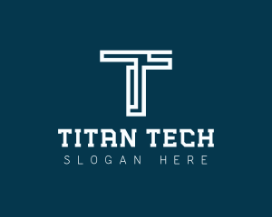 Digital Technology Letter T logo design