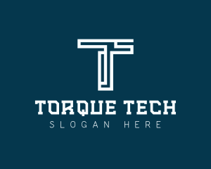 Digital Technology Letter T logo design