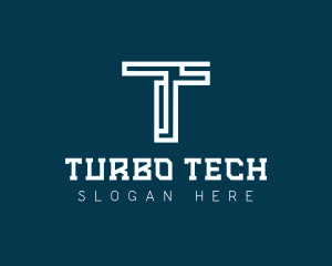 Digital Technology Letter T logo design