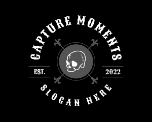 Coffee - Gothic Punk Skull logo design