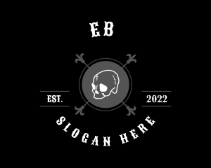 Coffee - Gothic Punk Skull logo design