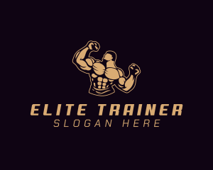 Strong Muscle Man logo design