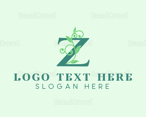 Natural Plant Letter Z Logo