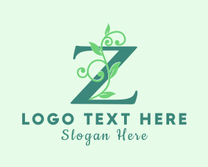 Vegetarian - Garden Vine Letter Z logo design