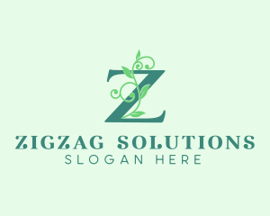 Natural Plant Letter Z logo design