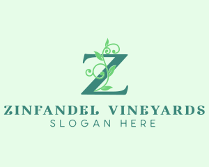 Natural Plant Letter Z logo design