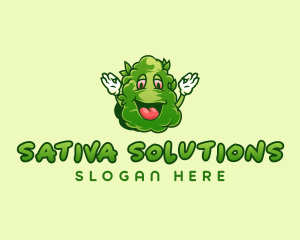 Sativa - Cannabis Weed Marijuana logo design