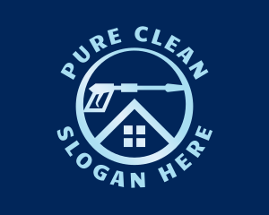 Blue Home Pressure Washer logo design