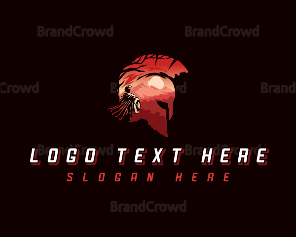 Roman Spartan Warrior Logo