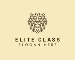 First Class - Geometric Animal Lion logo design