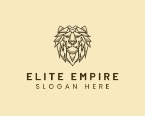 Geometric Animal Lion logo design