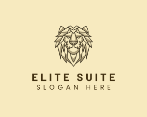 Geometric Animal Lion logo design