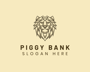 Geometric Animal Lion logo design