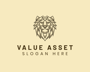 Geometric Animal Lion logo design