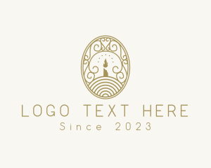 Light - Ornate Elegant Decoration Candle logo design