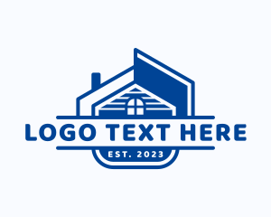 Real Estate Roofing  logo design