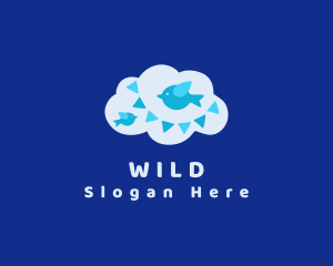 Child - Nursery Cloud Bird logo design