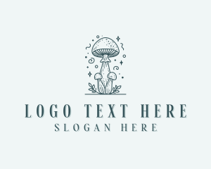 Spiritual - Mushroom Herbal Fungus logo design