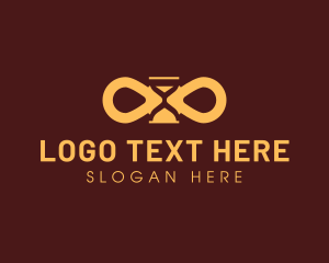 Forever - Infinity Loop Hourglass logo design