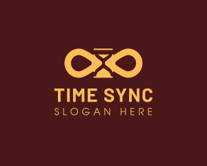 Infinity Loop Hourglass logo design