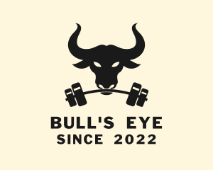 Strong Bull Barbell logo design