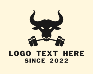 Strong - Strong Bull Barbell logo design