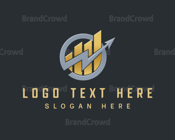 Lightning Growth Bar Graph Logo