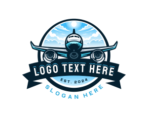 Boat - Airplane Travel Plane logo design