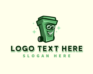 Trash Bin - Trash Bin Recycle logo design