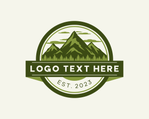 Valley - Nature Forest Mountain logo design