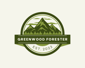 Nature Forest Mountain logo design