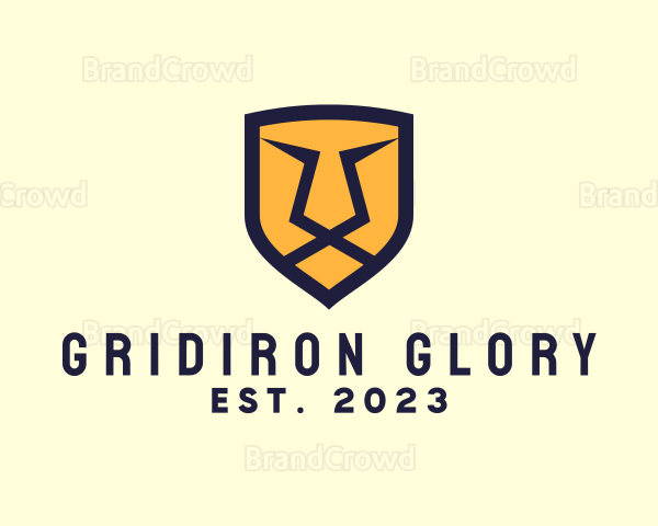 Angry Lion Shield Logo